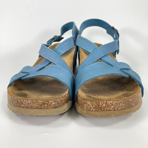 BioNatura Italian Leather Anatomic Cork Heel Sandals 9 1/2 - Picture 4 of 8